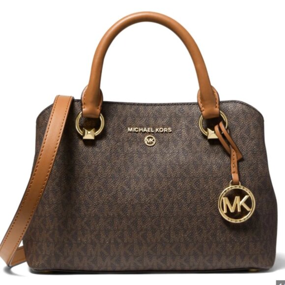 Michael Kors Women's Edith Small Logo Satchel Handbag - Picture 1 of 7